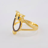 Anillo Búho Silueta  3.6 g / T7 3/4 Oro Amarillo 18K