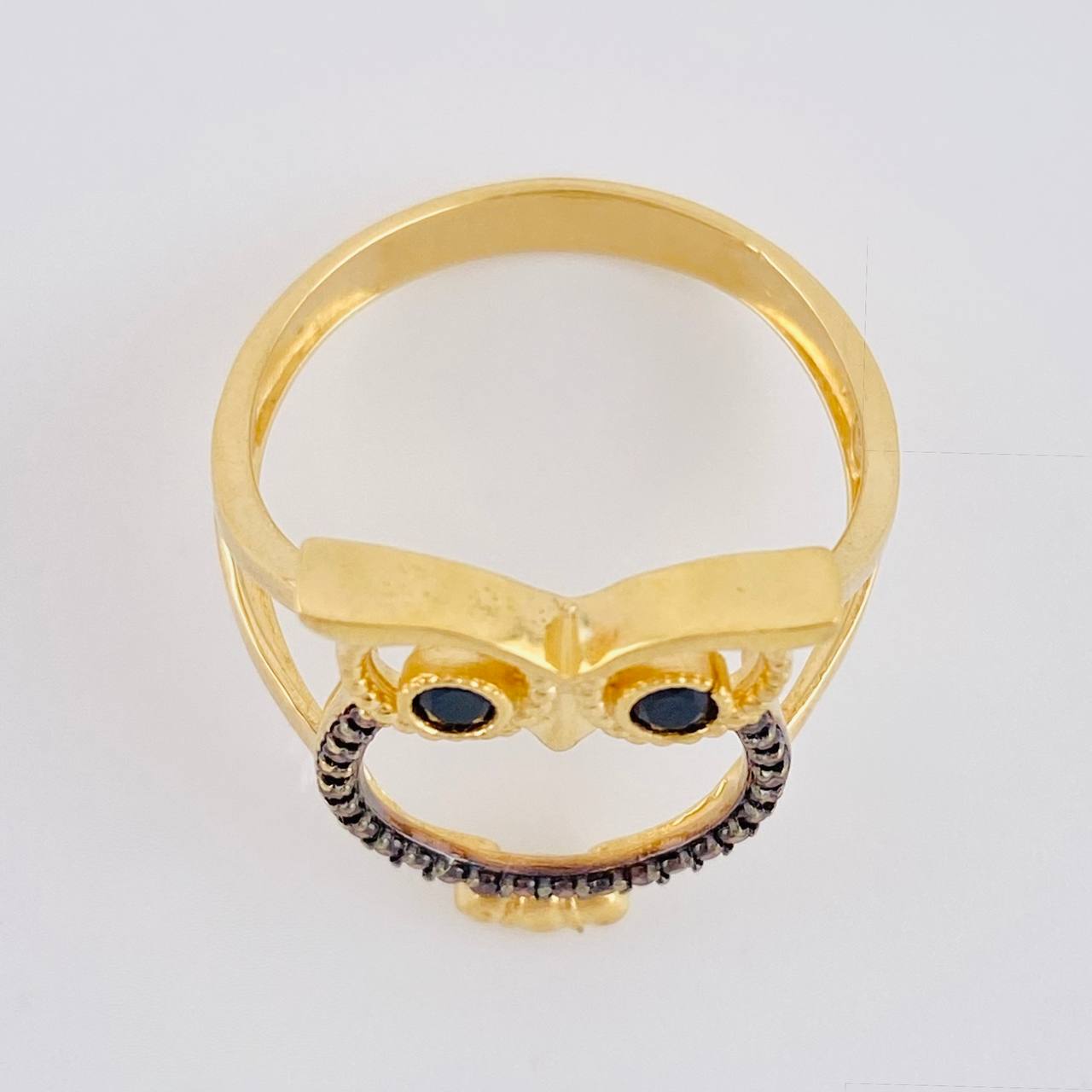 Anillo Búho Silueta  3.6 g / T7 3/4 Oro Amarillo 18K