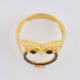 Anillo Búho Silueta  3.6 g / T7 3/4 Oro Amarillo 18K
