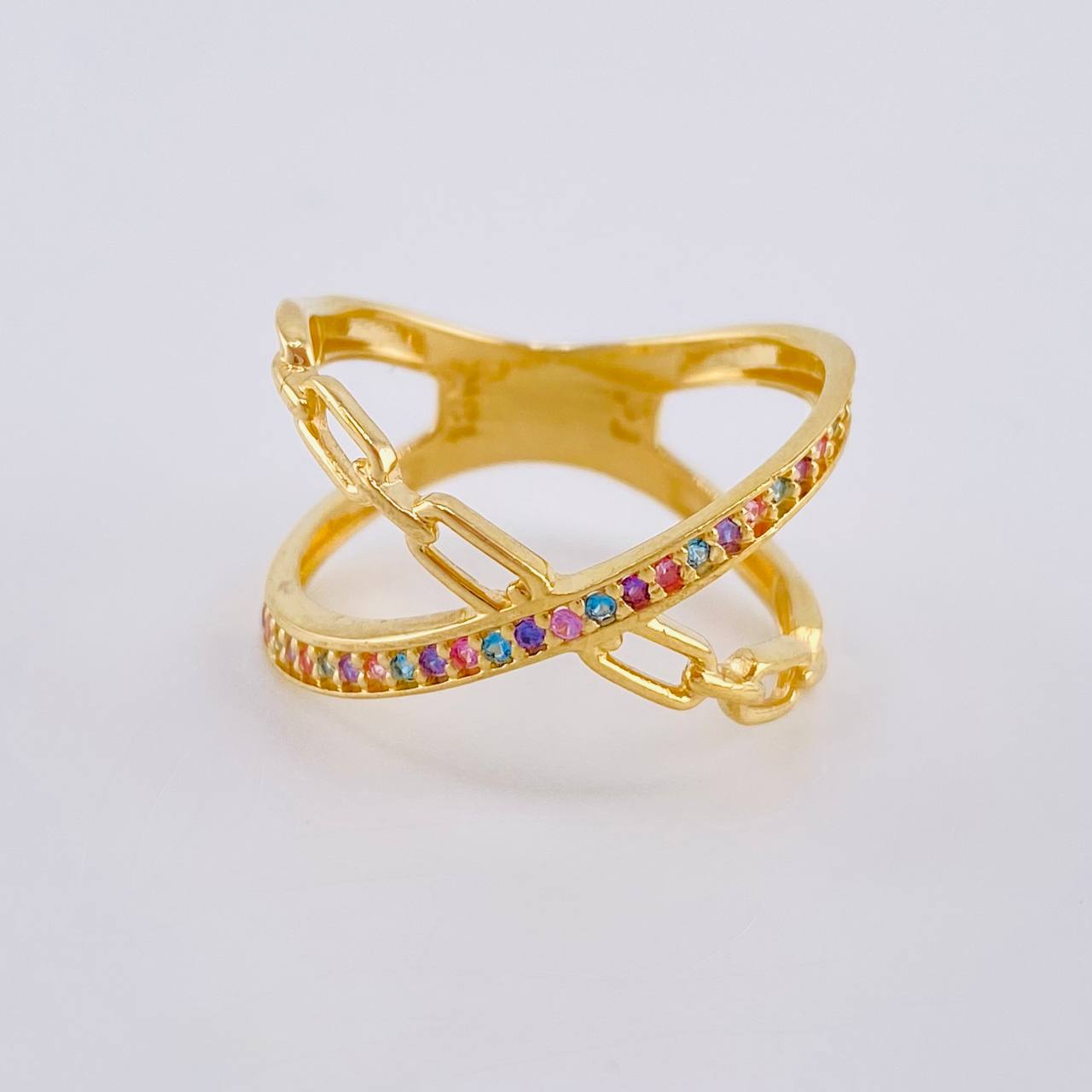 Anillo Infinito Encadenado  3.25 g / T7 1/2 Oro Amarillo 18K