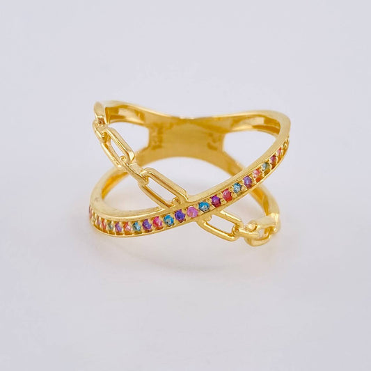 Anillo Infinito Encadenado  3.25 g / T7 1/2 Oro Amarillo 18K