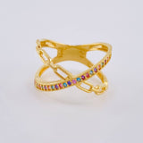 Anillo Infinito Encadenado  3.25 g / T7 1/2 Oro Amarillo 18K