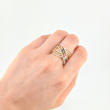 Anillo Olas Perpendiculares  7.05 g / T7 1/2 Oro Amarillo 18K