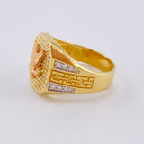 Anillo Marco Aguila Encadenada  9.35 g / T9 1/2 Tres Oros 18K