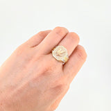 Anillo Marco Aguila Encadenada  9.35 g / T9 1/2 Tres Oros 18K