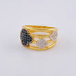 Anillo Sendero Treboles  4.95 g / T5 1/2 Dos Oros Amarillo Blanco 18K