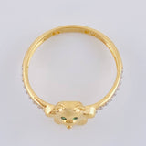 Anillo Oso Corbatín 2.4 g / T6 1/2 Dos Oros Amarillo Blanco 18K