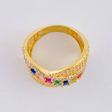 Anillo Olas Perpendiculares  7.05 g / T7 1/2 Oro Amarillo 18K