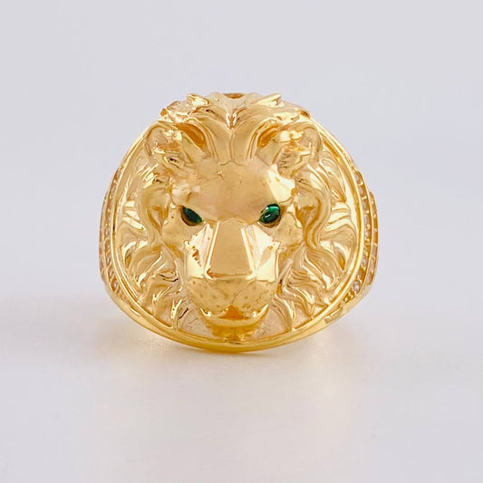 Anillo León  13.75 g / T10 1/4 Oro Amarillo 18K