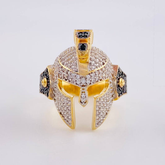 Anillo Gladiador  10.25 g / T12 Dos Oros Amarillo Blanco 18K