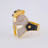 Anillo Gladiador  10.25 g / T12 Dos Oros Amarillo Blanco 18K