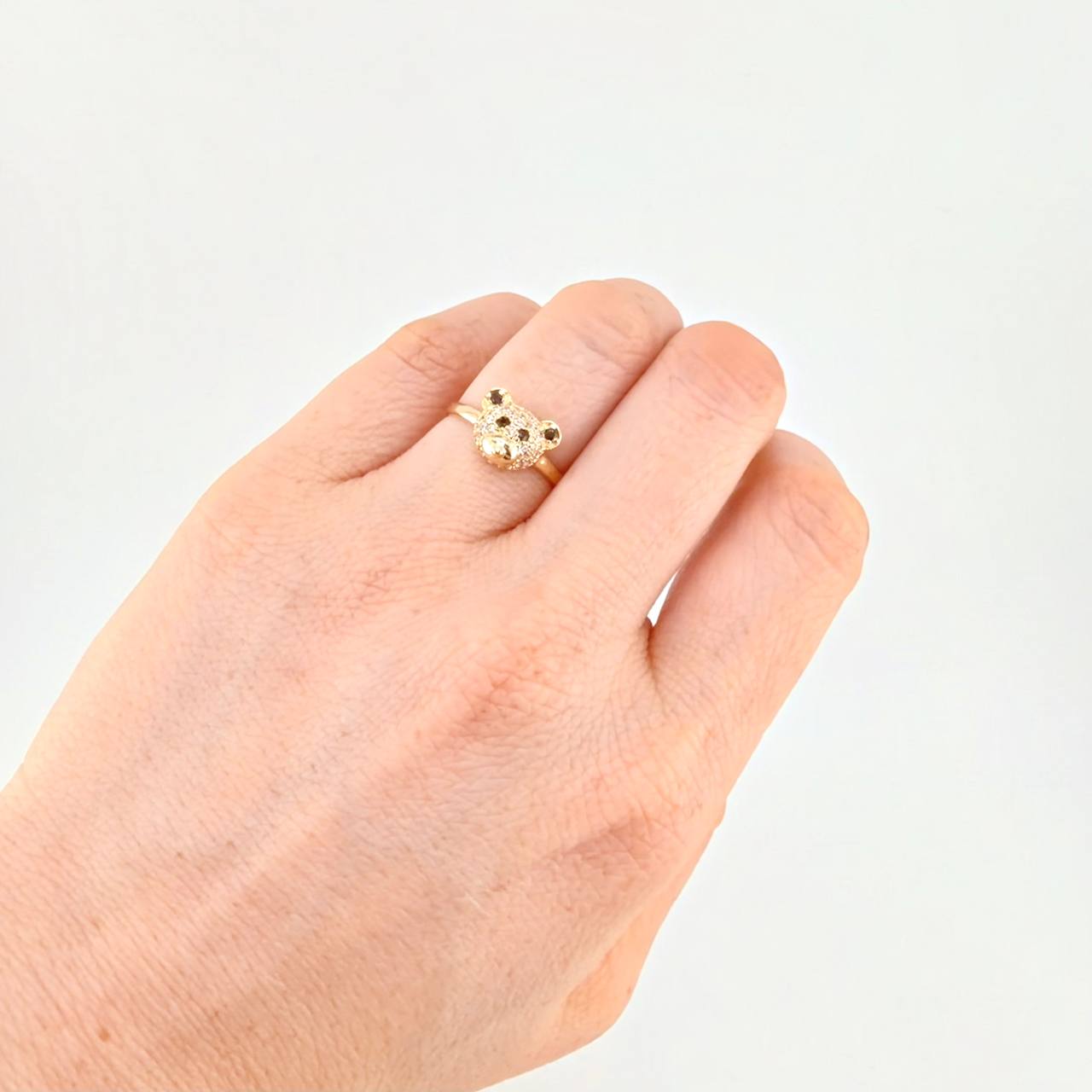 Anillo Cara De Oso 2.2 g / T7 Oro Amarillo 18K