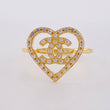 Anillo Corazon Ola Cruzada  2.6 g / T7 1/4 Oro Amarillo 18K