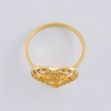 Anillo Corazon Ola Cruzada  2.6 g / T7 1/4 Oro Amarillo 18K