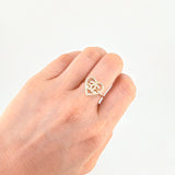Anillo Corazon Ola Cruzada  2.6 g / T7 1/4 Oro Amarillo 18K