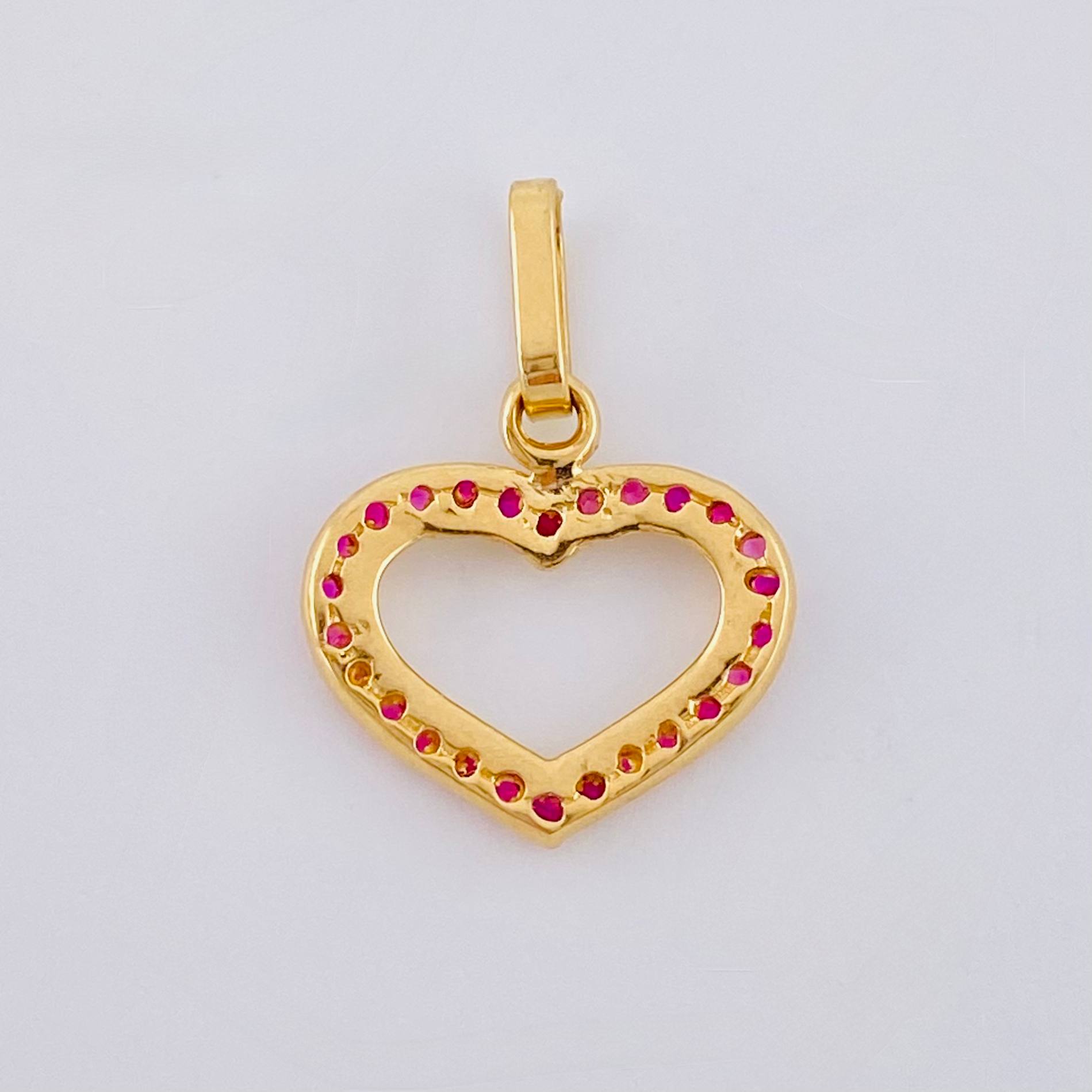 Dije Corazón Silueta 0.85 g / 1.8 cm Oro Amarillo 18K