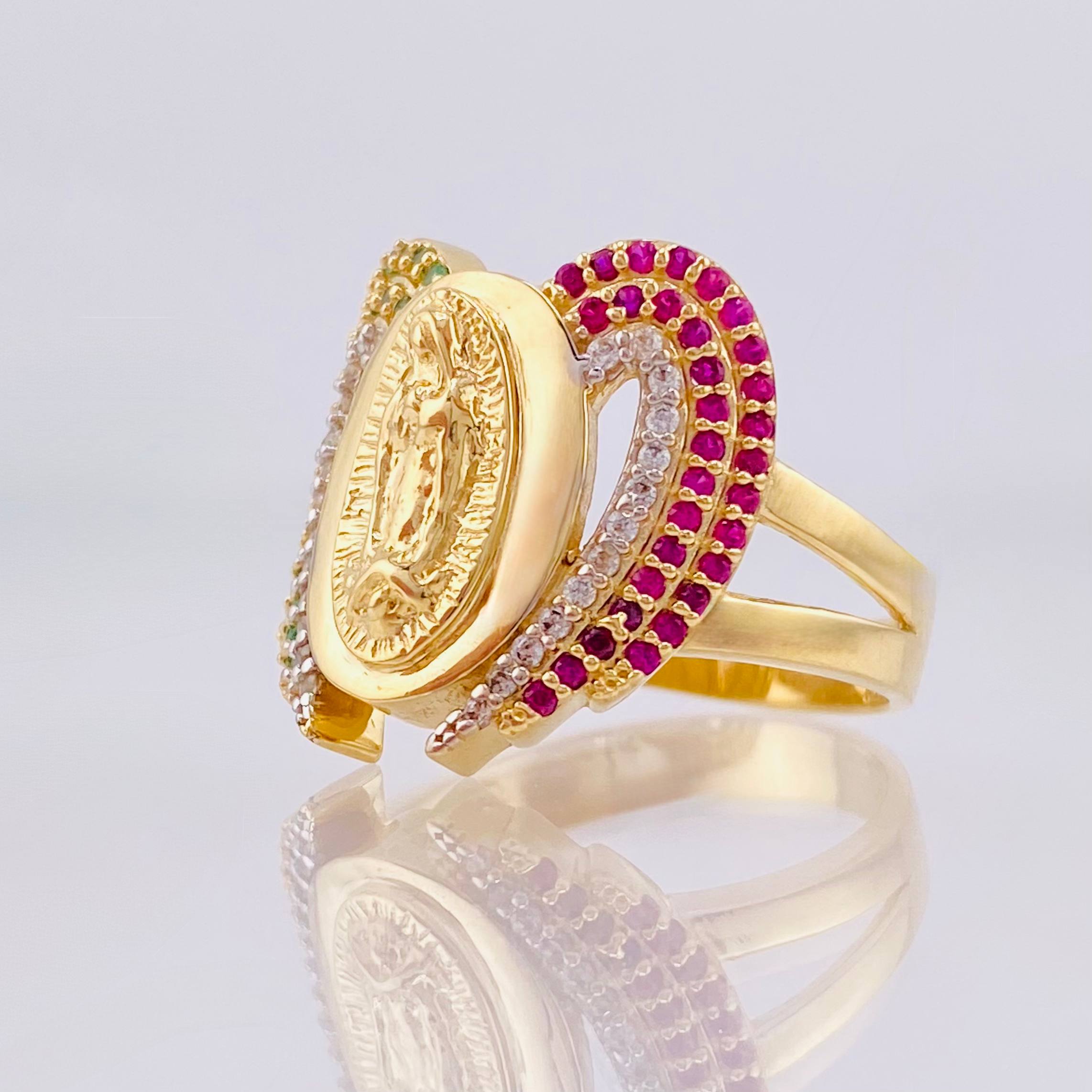 Anillo Milagrosa Angelical 5.95gr / T7 / Oro Amarillo 18K