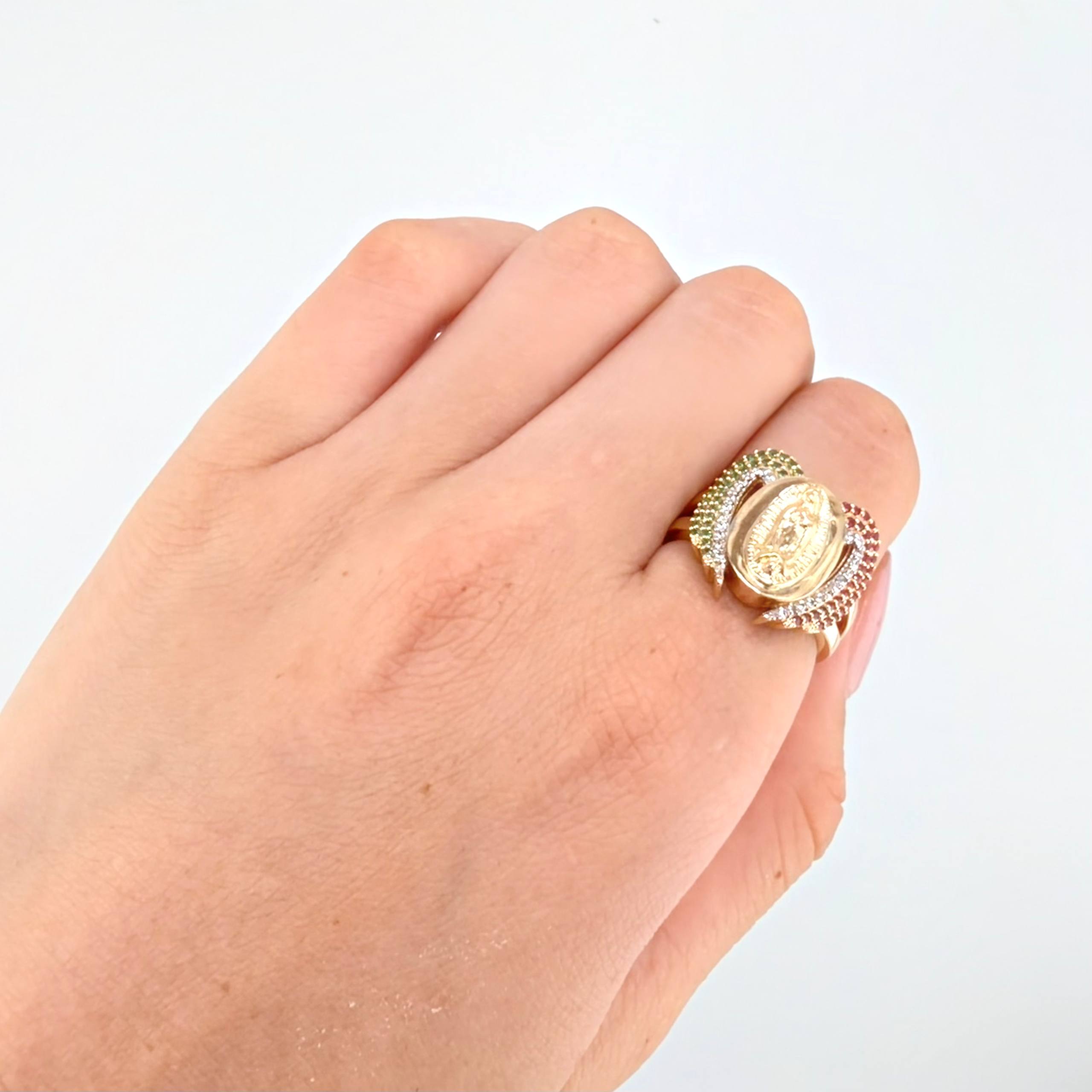 Anillo Milagrosa Angelical 5.95gr / T7 / Oro Amarillo 18K