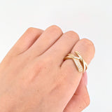 Anillo Curvas Corvergentes 4.5gr / T7 / Oro Amarillo 18K ©