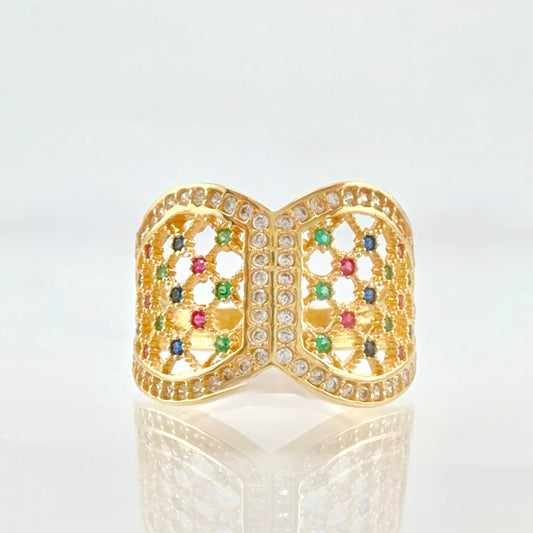 Anillo Corset Filigrama 4.2gr / T7 / Oro Amarillo 18K