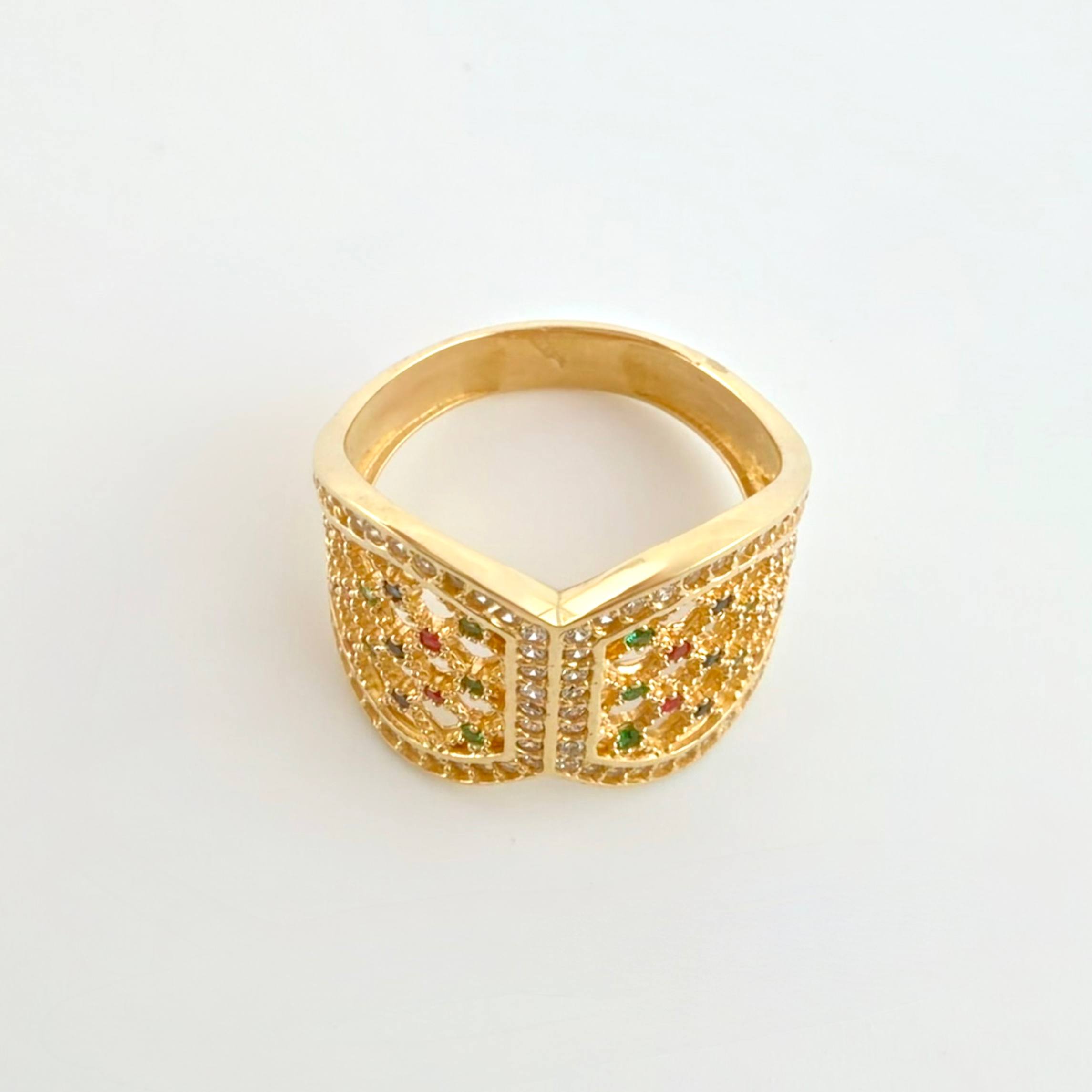 Anillo Corset Filigrama 4.2gr / T7 / Oro Amarillo 18K
