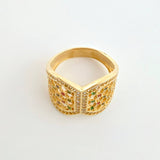 Anillo Corset Filigrama 4.2gr / T7 / Oro Amarillo 18K