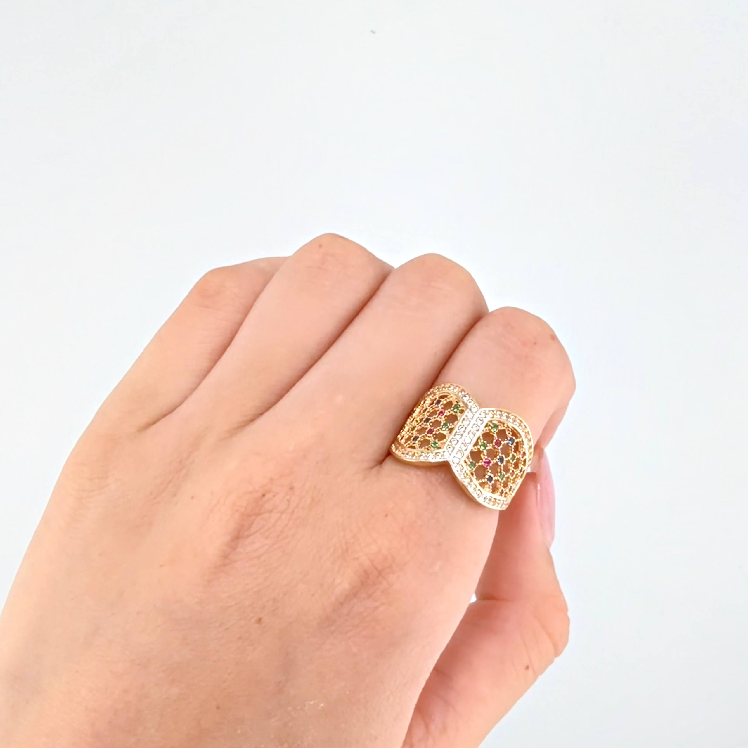 Anillo Corset Filigrama 4.2gr / T7 / Oro Amarillo 18K