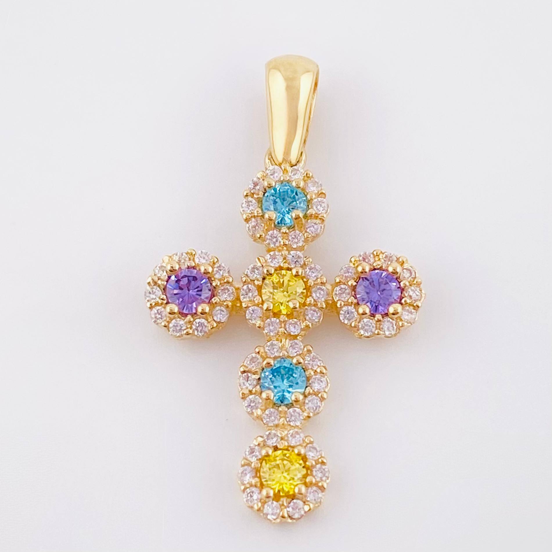 Dije Cruz Tupida 2.2gr / 2.8cm / Oro Amarillo 18K *