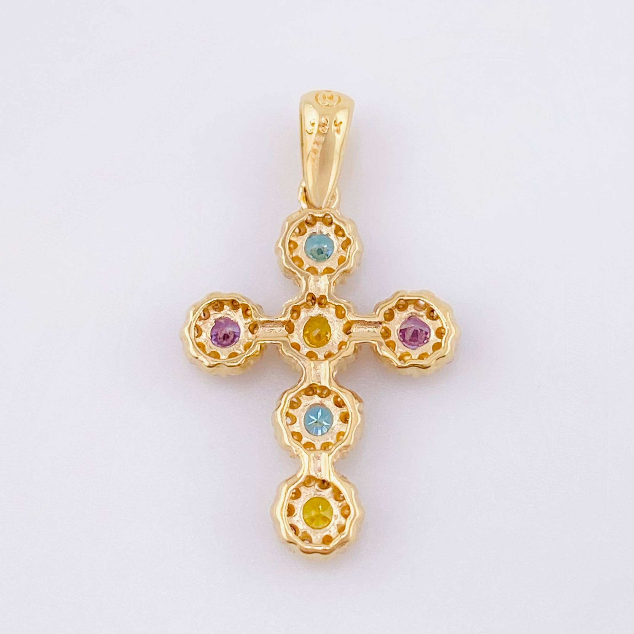Dije Cruz Tupida 2.2gr / 2.8cm / Oro Amarillo 18K *
