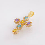 Dije Cruz Tupida 2.2gr / 2.8cm / Oro Amarillo 18K *