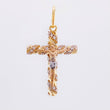 Dije Cruz Cristo Brioche 2.15gr / 3cm / Tres Oros 18K ©