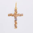 Dije Cruz Cristo Brioche 2.05gr / 3cm / Tres Oros 18K *