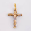 Dije Cruz Cristo Brioche 1.95gr / 3cm / Tres Oros 18K