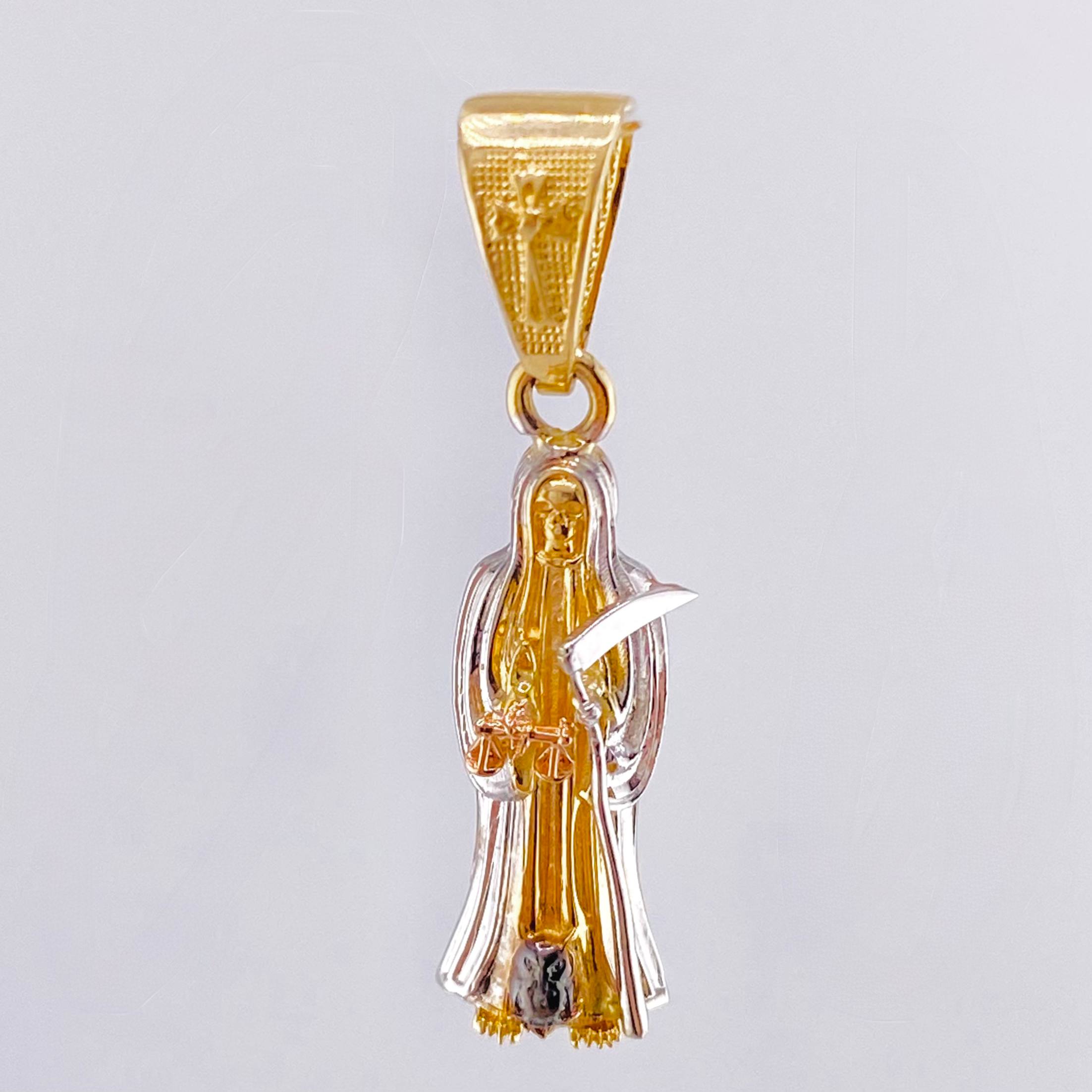 Dije Santa Muerte 2.5gr / 3cm / Tres Oros 18K *