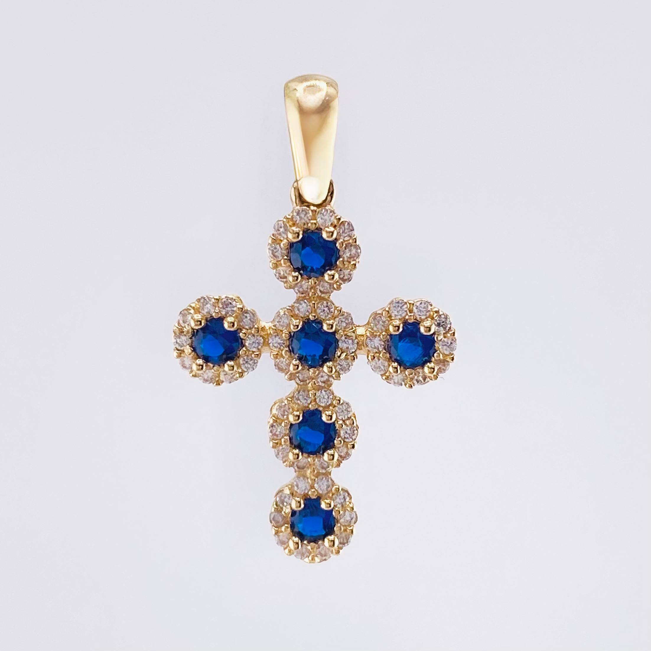 Dije Cruz Tupida 2.15gr / 2.7cm / Oro Amarillo 18K