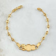 Pulso Bebé GC Placa Nube Bordeada Oso 2.1gr / 13cm-3.2cm / Oro Amarillo 18K ©