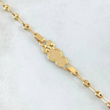 Pulso Bebé GC Placa Nube Bordeada Oso 2.1gr / 13cm-3.2cm / Oro Amarillo 18K ©