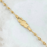Pulso Bebé GC Nube Bordeado Delfin 2.1gr / 3.2cm-14cm / Oro Amarillo 18K