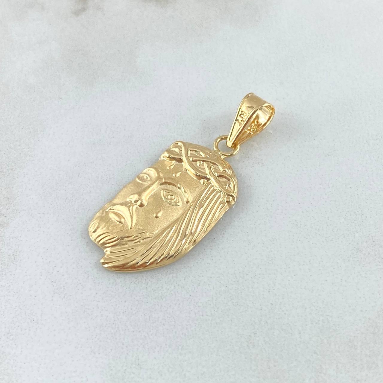 Dije Rosto Jesus 2.1gr / 3.5cm / Mate Oro Amarillo 18K ©