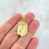 Dije Rosto Jesus 2.1gr / 3.5cm / Mate Oro Amarillo 18K ©