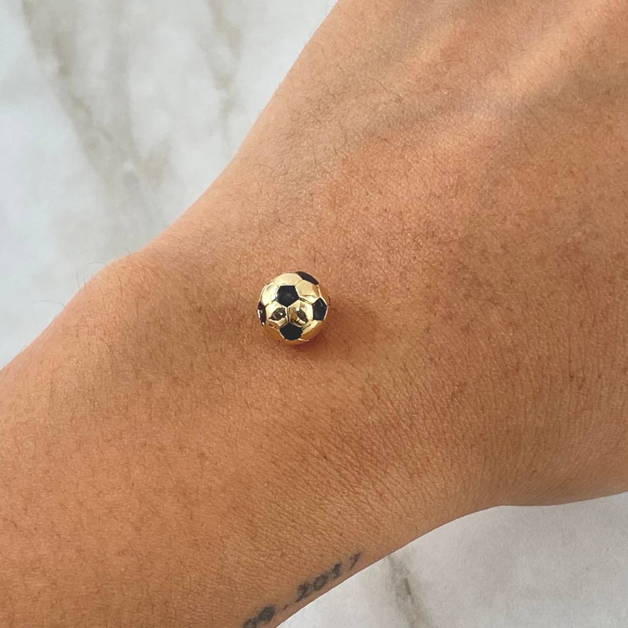 Herraje Balon De Futbol 1.65gr / 8.6mm Oro Amarillo 18K *