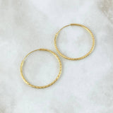 Candongas Aro Rayado 1.65gr / 3cm / Oro Amarillo 18K ©