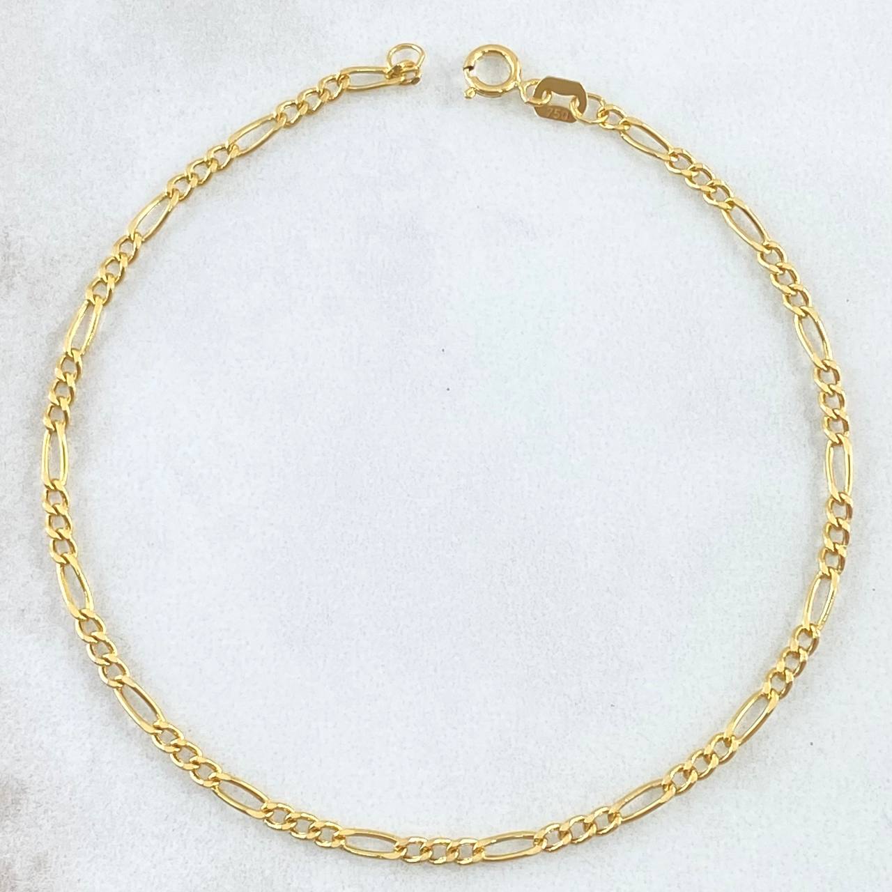 Pulso Figaro 1gr / 19.5cm / +1 Oro 18K