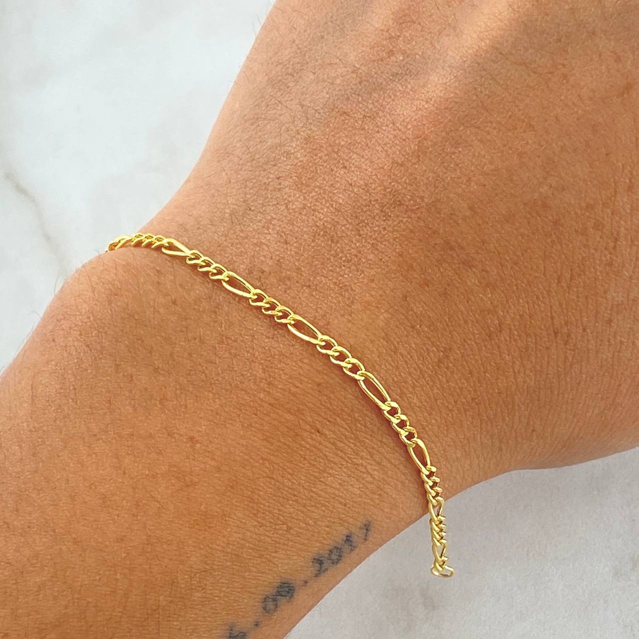 Pulso Figaro 1gr / 19.5cm / +1 Oro 18K