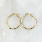 Candongas Clau 1.3gr / 3cm / Oro Amarillo 18K ©