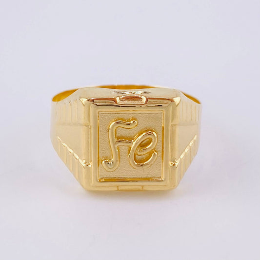 Anillo Sello Fe 3.2g / T11 1/4 Oro Amarillo 18K