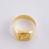 Anillo Sello Jesuscrito 3.35g / T9 Oro Amarillo 18K