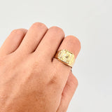 Anillo Sello Jesucristo 3.35g / T11 1/4 Oro Amarillo 18K