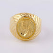 Anillo Sello Jesucristo 3.9g / T10 3/4 Oro Amarillo 18K