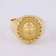 Anillo Sello Bordeado Leon 3.8g / T10 1/4 Oro Amarillo 18K